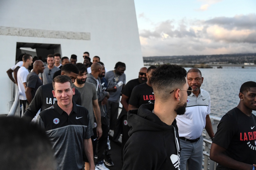 Los Angeles Clippers Visit USS Arizona Memorial