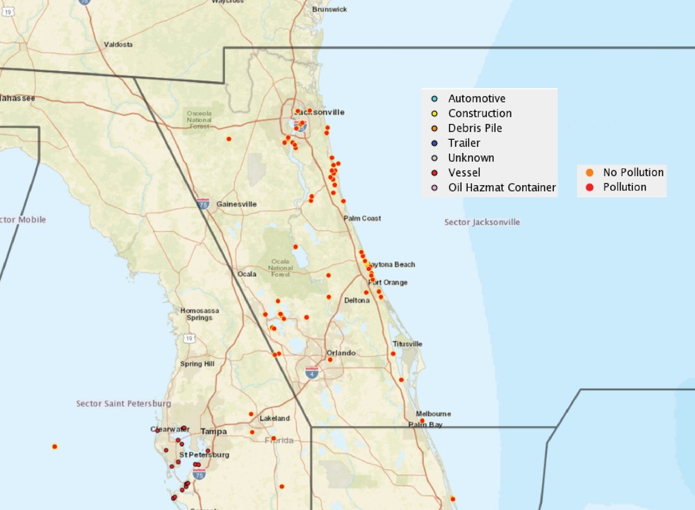 Response branches for the ESF 10 response to Hurricane Irma