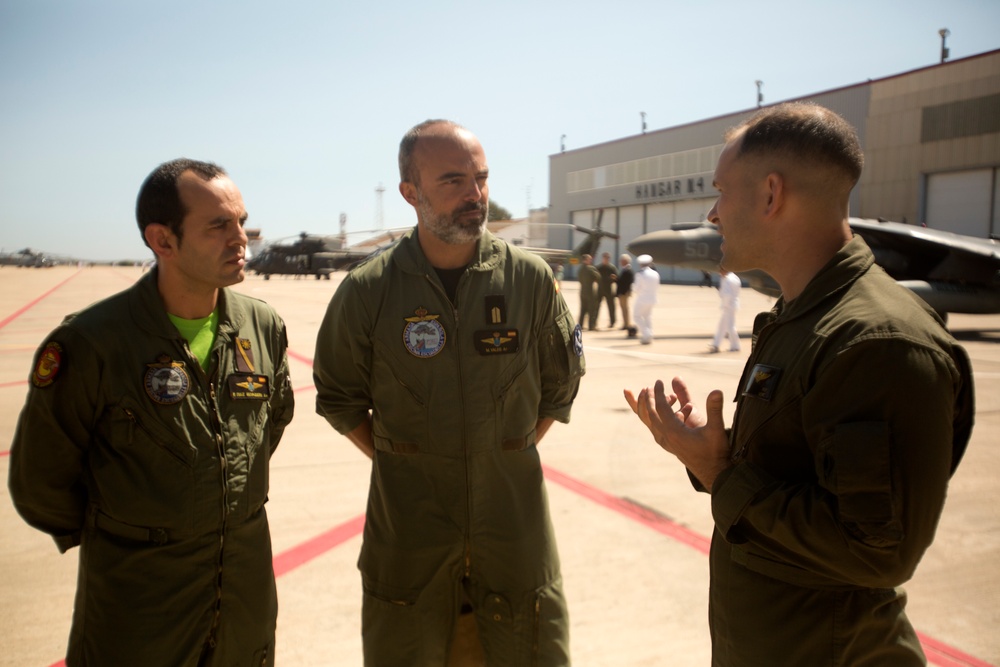 SPMAGTF-CR-AF Osprey and 24th MEU Harrier Part of Spanish 100-Year Aviation Static Display