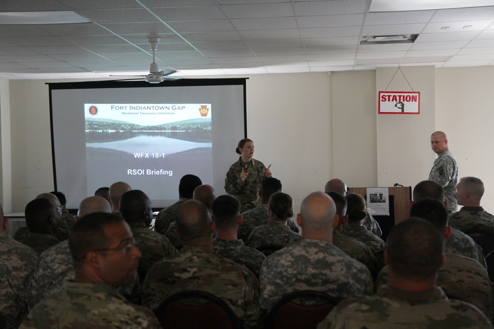 Soldiers arrive for Warfighter 18-1 at Fort Indiantown Gap