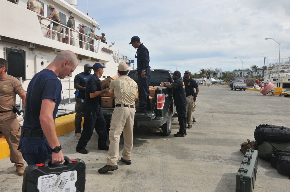 DHS special agents arrive in St. Croix to deliver relief supplies and provide security