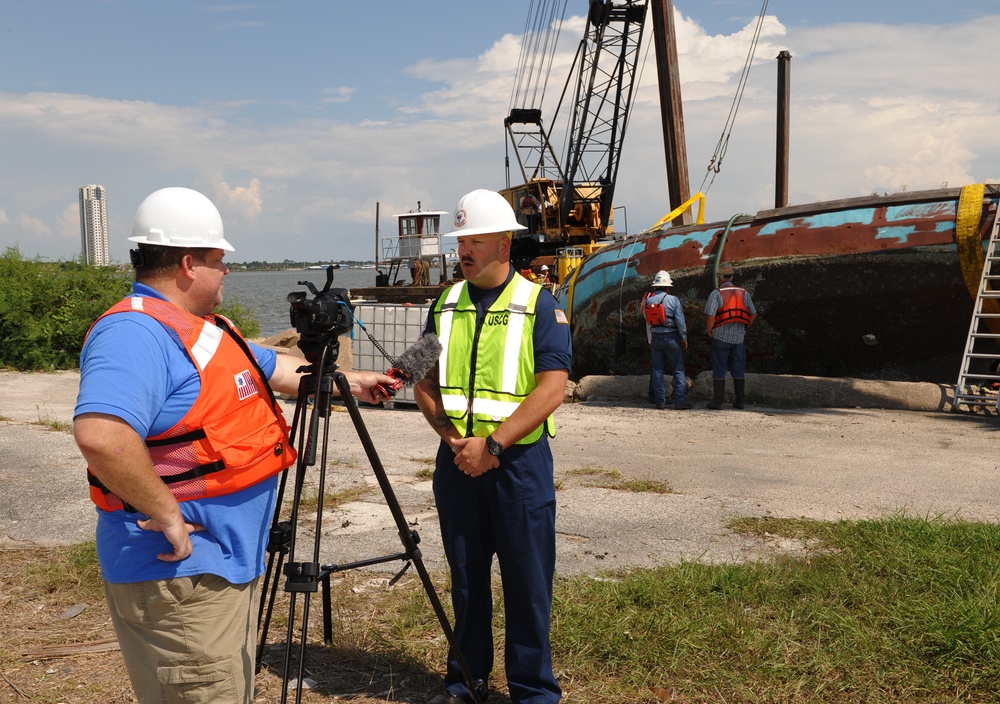 Coast Guard works with partner agencies on vessel removal