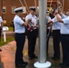 Coast Guard Kodiak-based chiefs present morning colors for CCTI