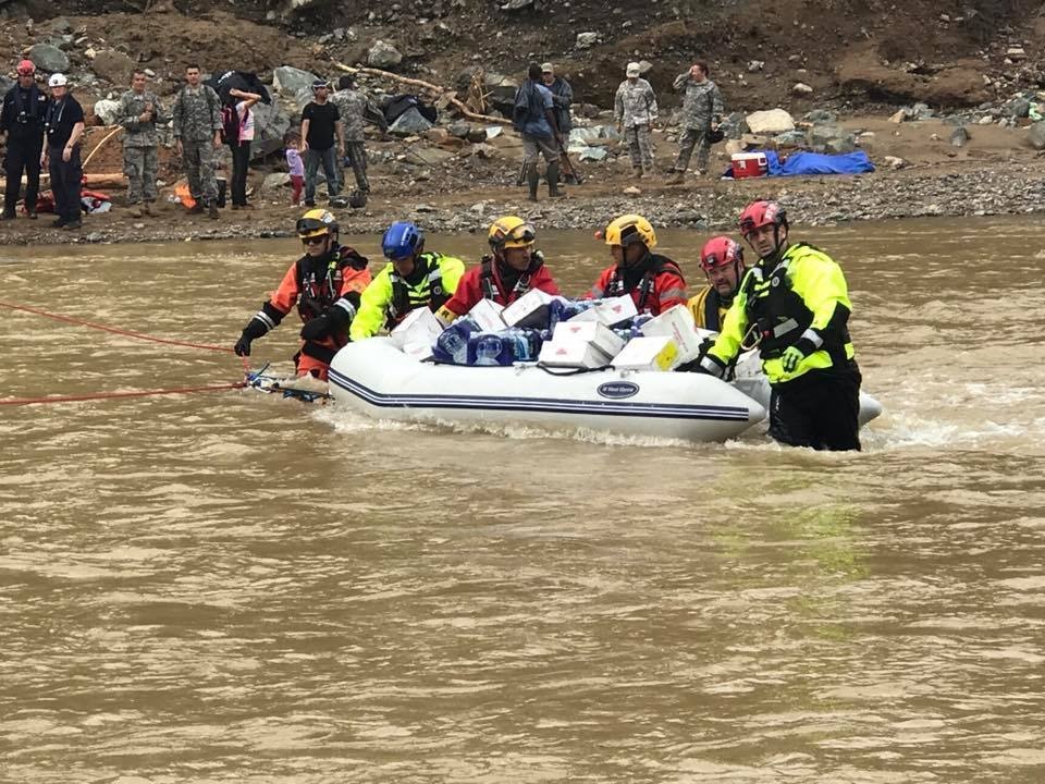 FEMA USAR Ford a River to Deliver Food and Water