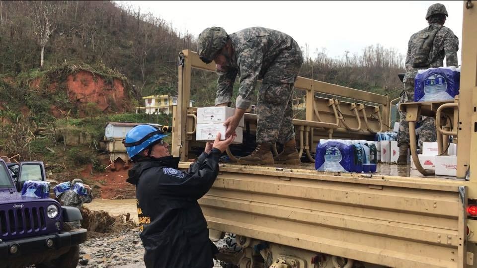 Puerto Rico National Guard and FEMA USAR Deliver Food and Water