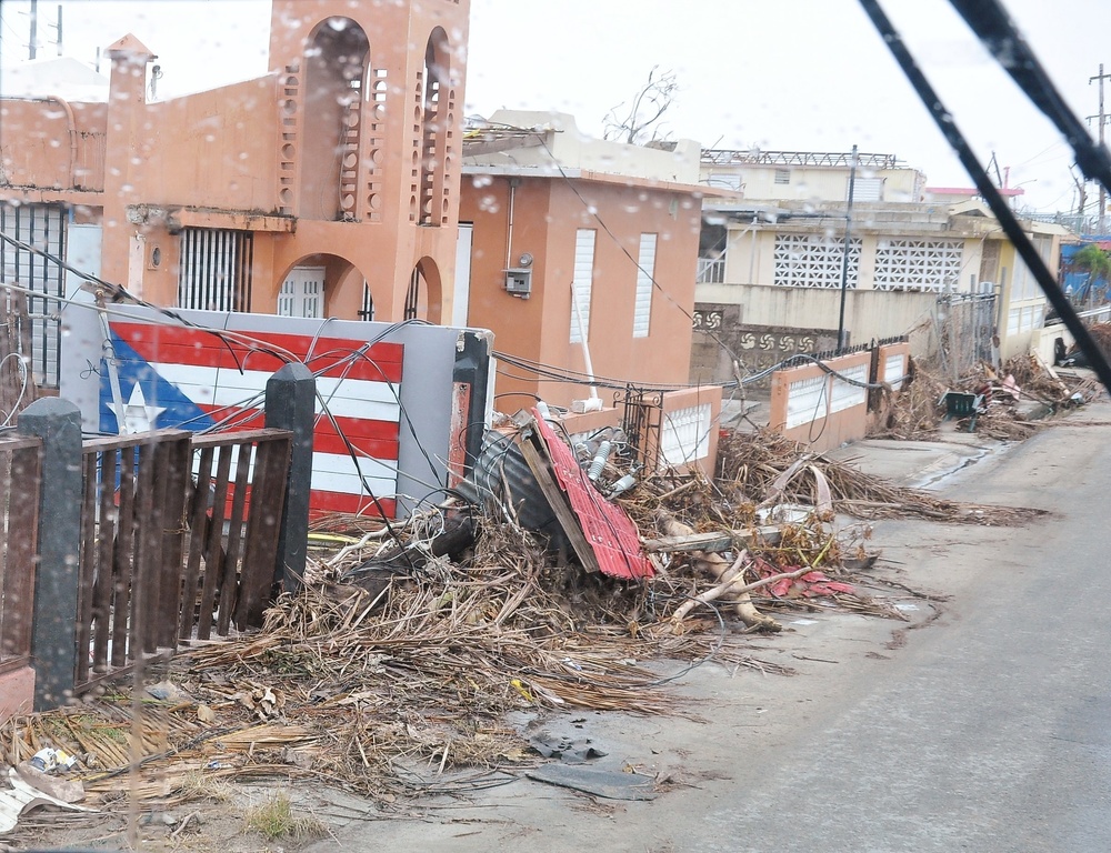 PRNG Goes on Road Clearing Mission after Hurricane Maria