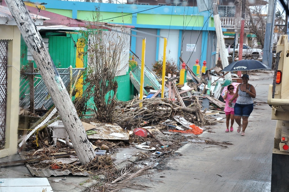 PRNG Goes on Road Clearing Mission after Hurricane Maria