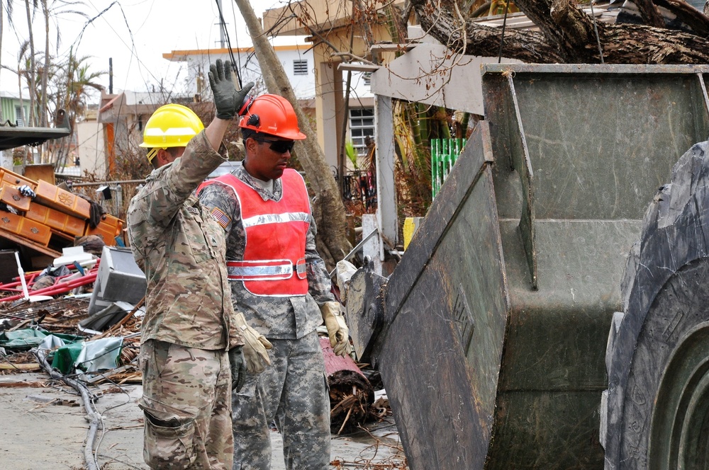 PRNG Goes on Road Clearing Mission after Hurricane Maria