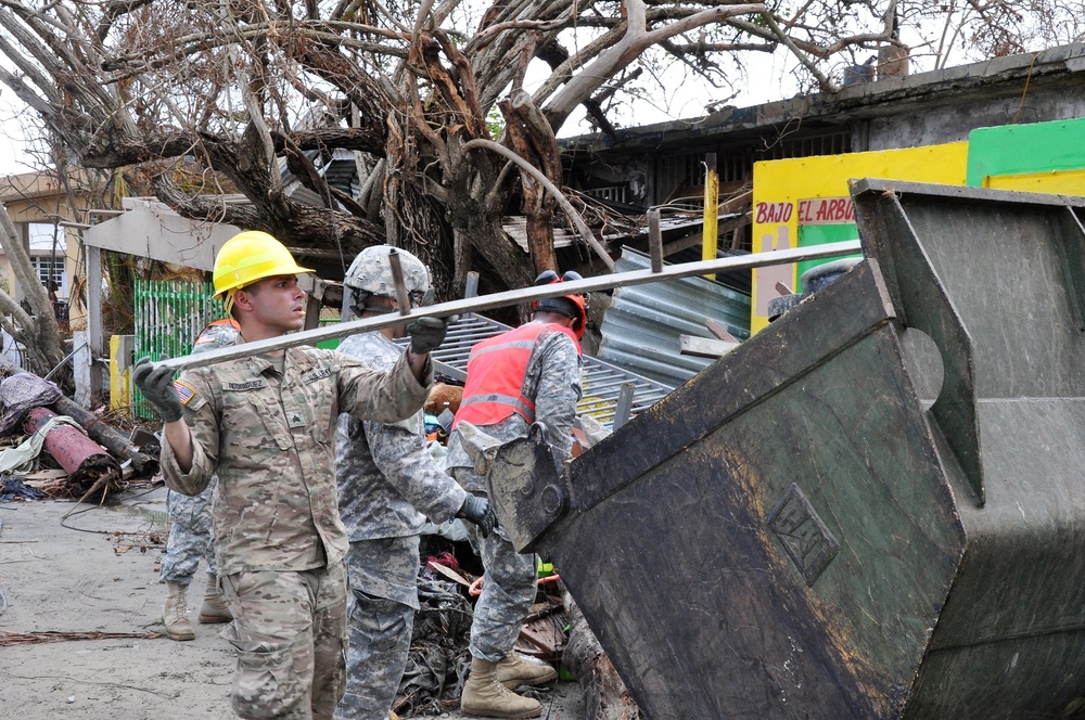PRNG Goes on Road Clearing Mission after Hurricane Maria