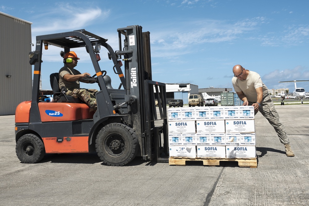National Guard Delivers Emergency Supplies for Distribution to Puerto Rico Residents