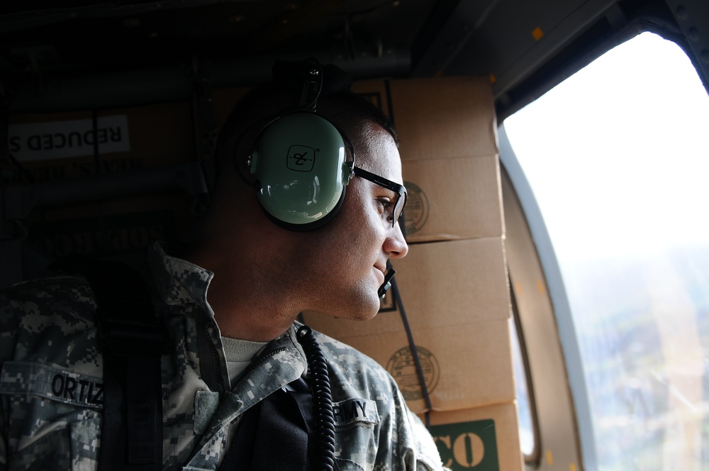 Puerto Rico National Guard Distribute Water And Food