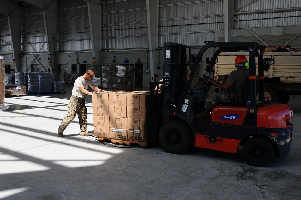 Puerto Rico National Guard Distribute Water And Food
