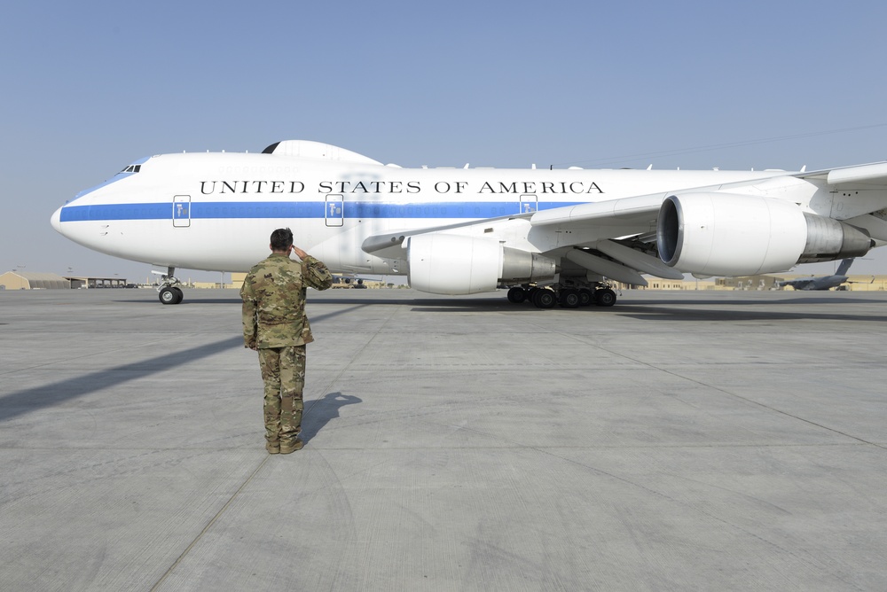 Secretary of Defense Jim Mattis visits Al Udeid Air Base