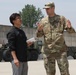 Dongjin Hwang talks with 6-52 ADA BN commander