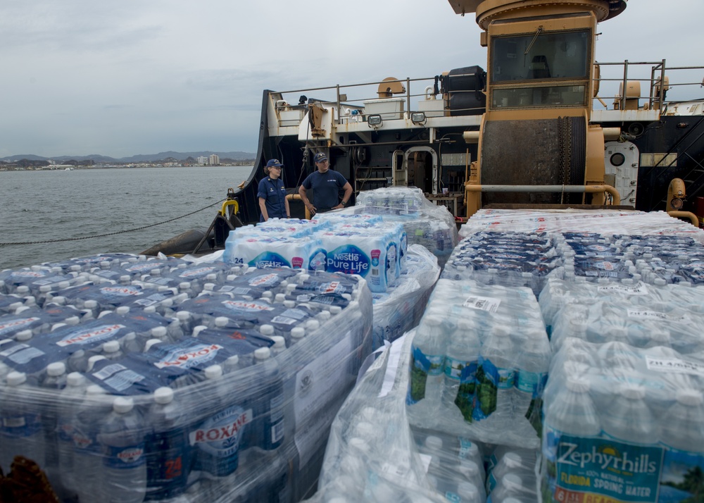 U.S. Coast Guard delivers 28,000 lbs of supplies to Vieques Island, Puerto Rico