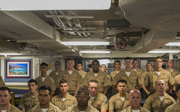 Lance Cpl. Seminar Graduation aboard USS Pearl Harbor (LSD 52)