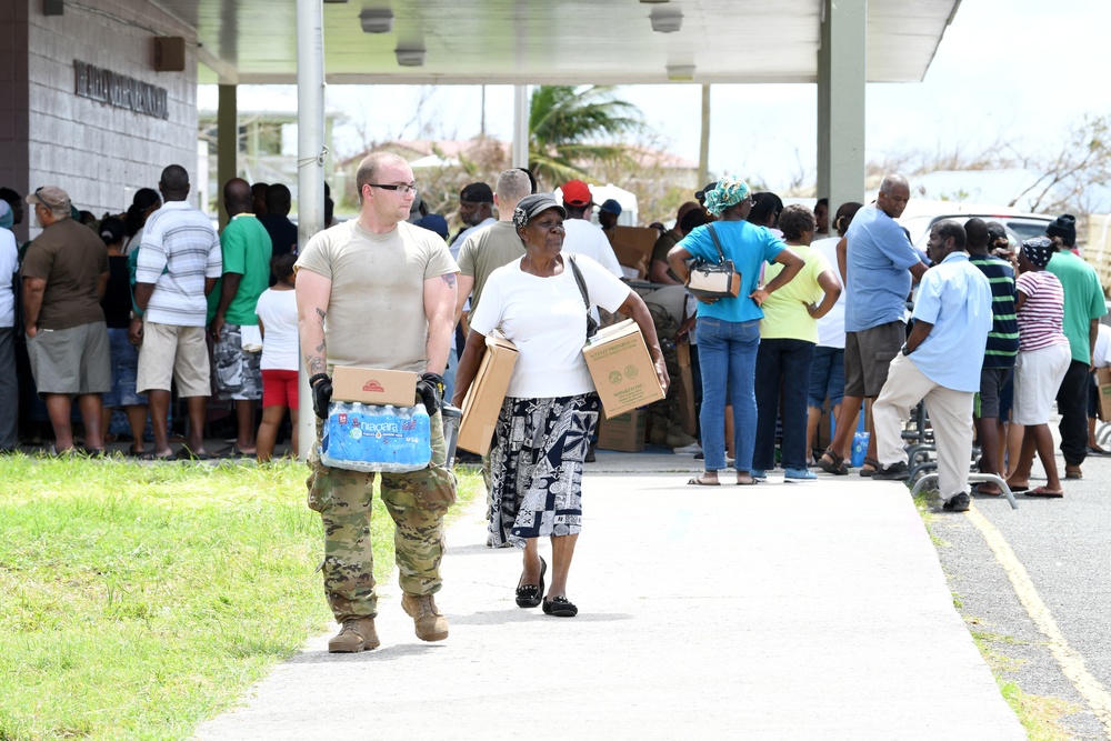 Points of Distribution are setup to give supplies impacted by Hurricane Maria