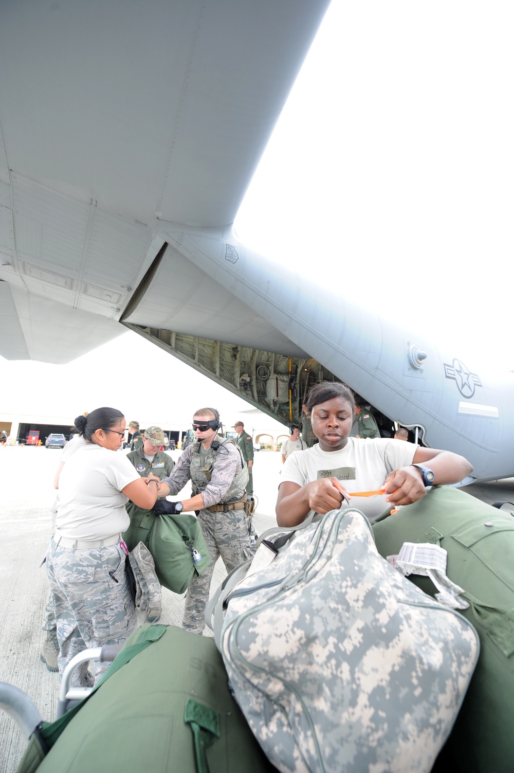 Military Medics Transport Local Residents With Special Needs out of St. Croix