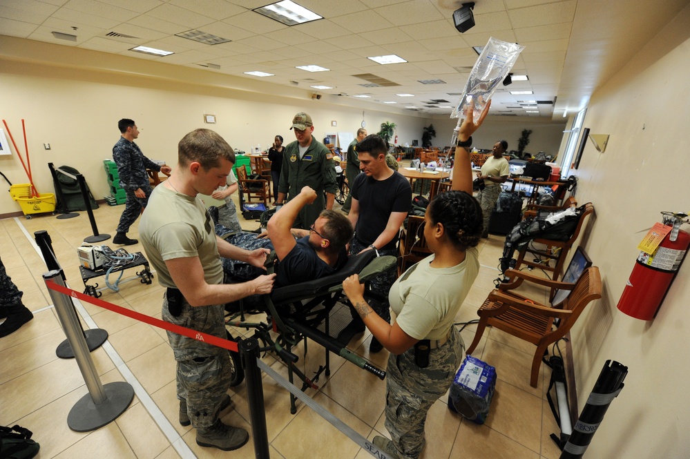 Military Medics Transport Local Residents With Special Needs out of St. Croix