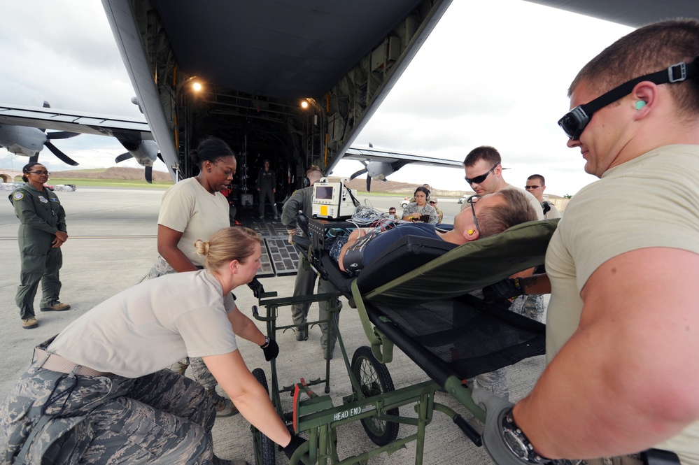 Military Medics Transport Local Residents With Special Needs out of St. Croix