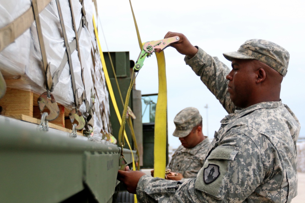 1st MSC assist FEMA with food, water distribution in Puerto Rico