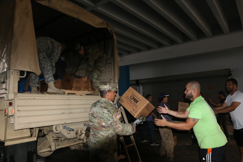 1st MSC assist FEMA with food, water distribution in Puerto Rico