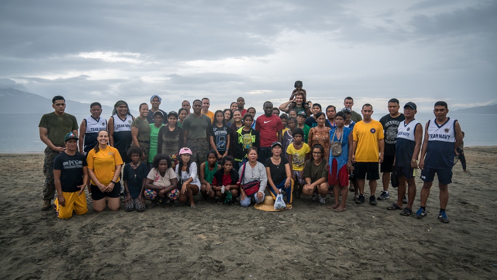 AFP, U.S. clean up Cuaresma Beach in the Philippines