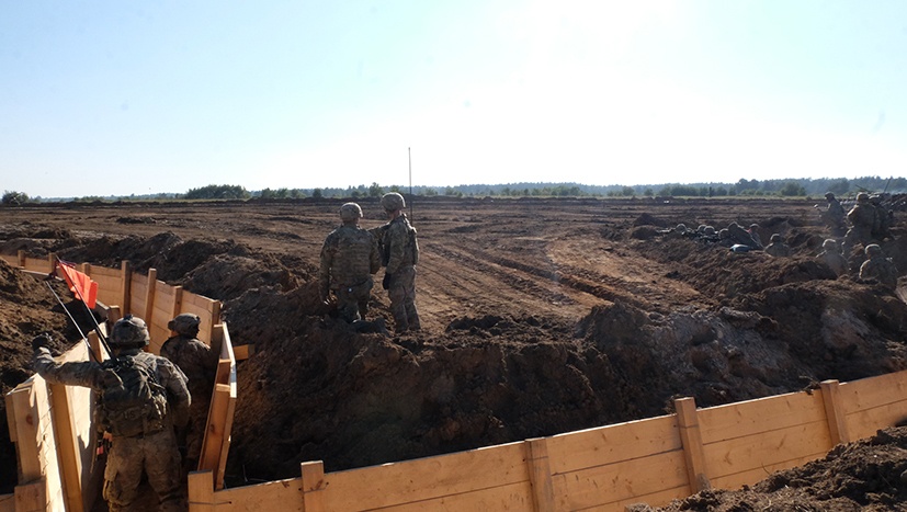 Battle Group Poland U.S. Soldiers Troop Live Fire