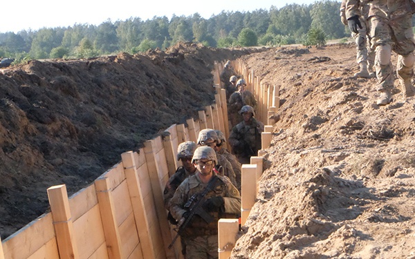 Battle Group Poland U.S. Soldiers Troop Live Fire