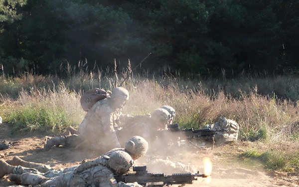 Battle Group Poland U.S. Soldiers Troop Live Fire
