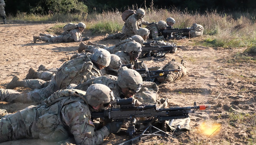 Battle Group Poland U.S. Soldiers Troop Live Fire
