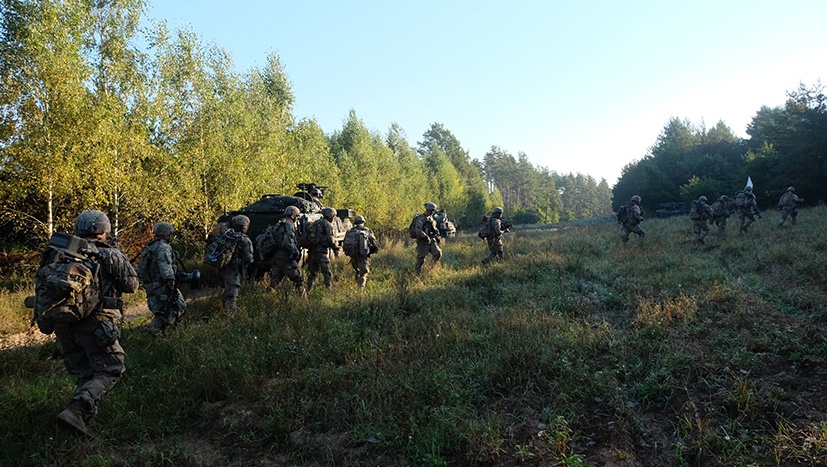 Battle Group Poland U.S. Soldiers Troop Live Fire