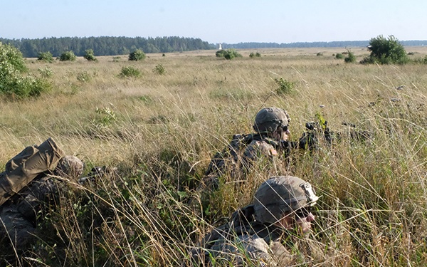 Battle Group Poland U.S. Soldiers Troop Live Fire
