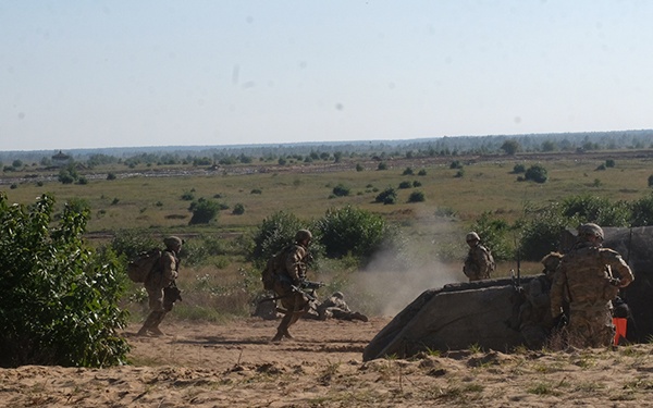 Battle Group Poland U.S. Soldiers Troop Live Fire