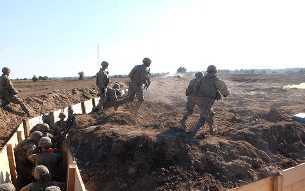 Battle Group Poland U.S. Soldiers Troop Live Fire