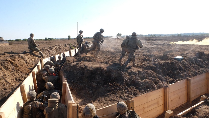 Battle Group Poland U.S. Soldiers Troop Live Fire