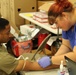 Army Reserve Soldier blood drawn for readiness