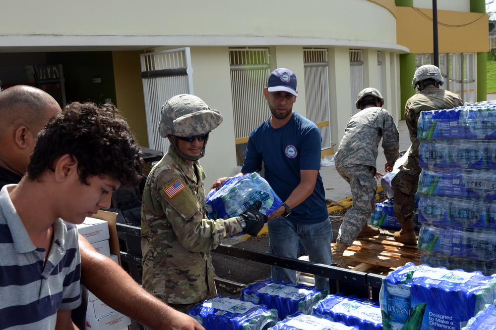 FEMA, DoD coordinate food, water distribution to Juana Diaz Puerto Rico