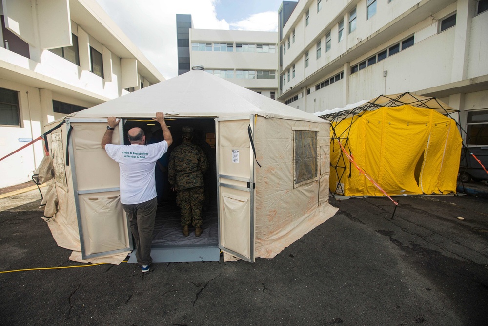26th MEU Marines, Navy corpsmen reassess hospitals needs in Puerto Rico