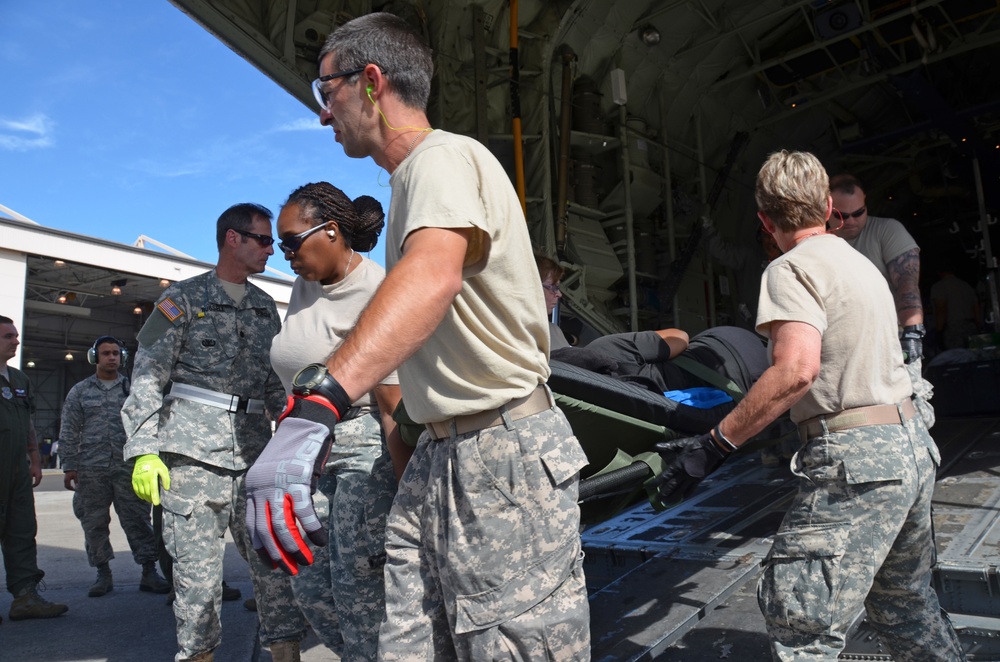 FEMA loads relief supplies on C-17 at Dobbins
