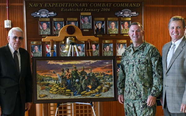 CEC/Seabee Historical Foundation donate painting to NECC