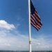 USS Nevada Memorial at half-mast