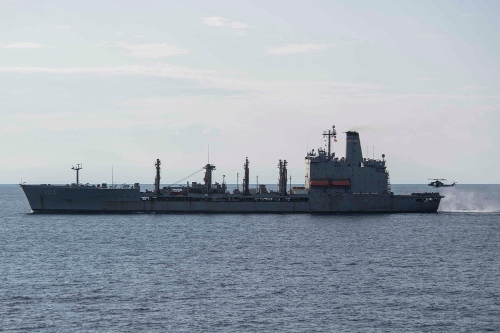 USS San Diego (LPD 22) UH-1Y Venom Conducts Vertical Replenishment