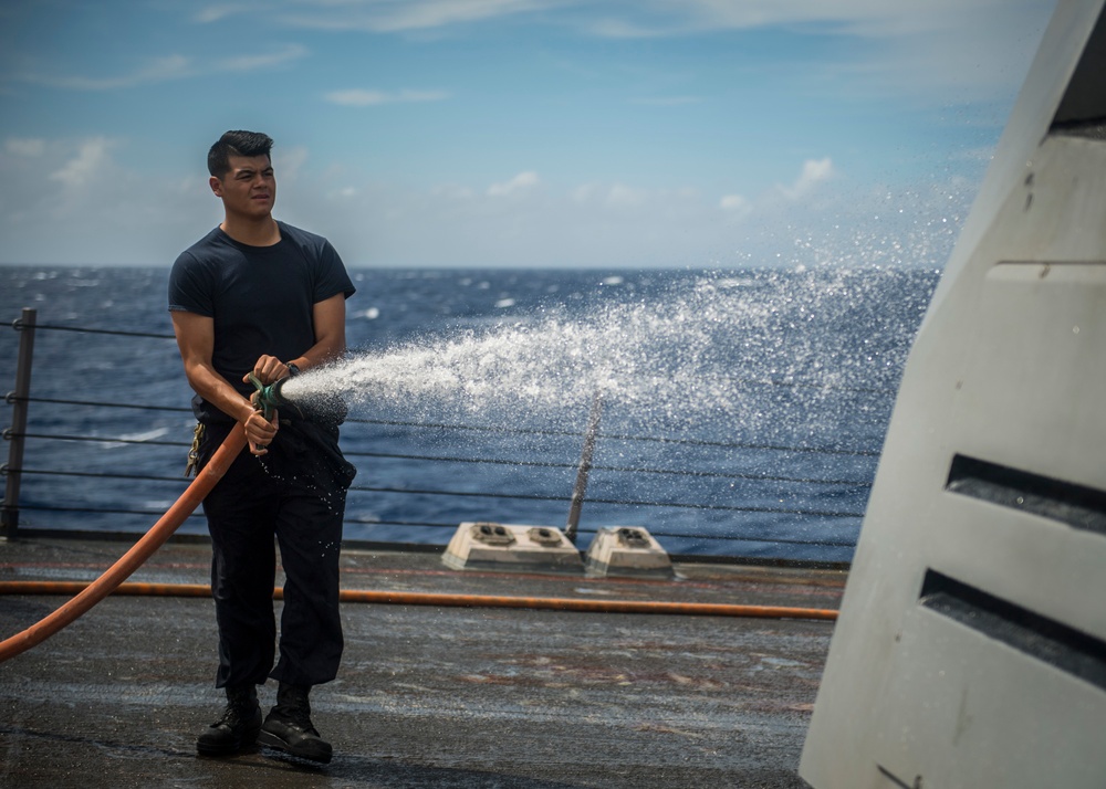 USS Chafee Freshwater Wash Down