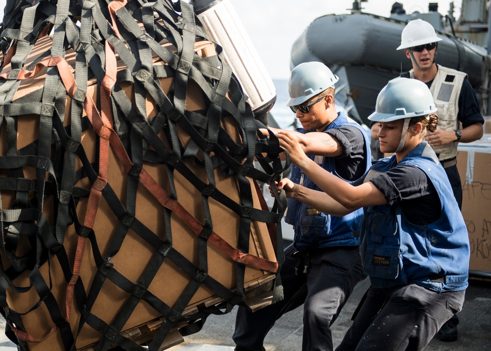 USS Chafee RAS with USNS Wally Shirra