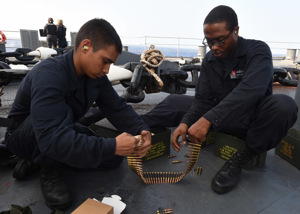 .50-caliber shoot USS Ashland