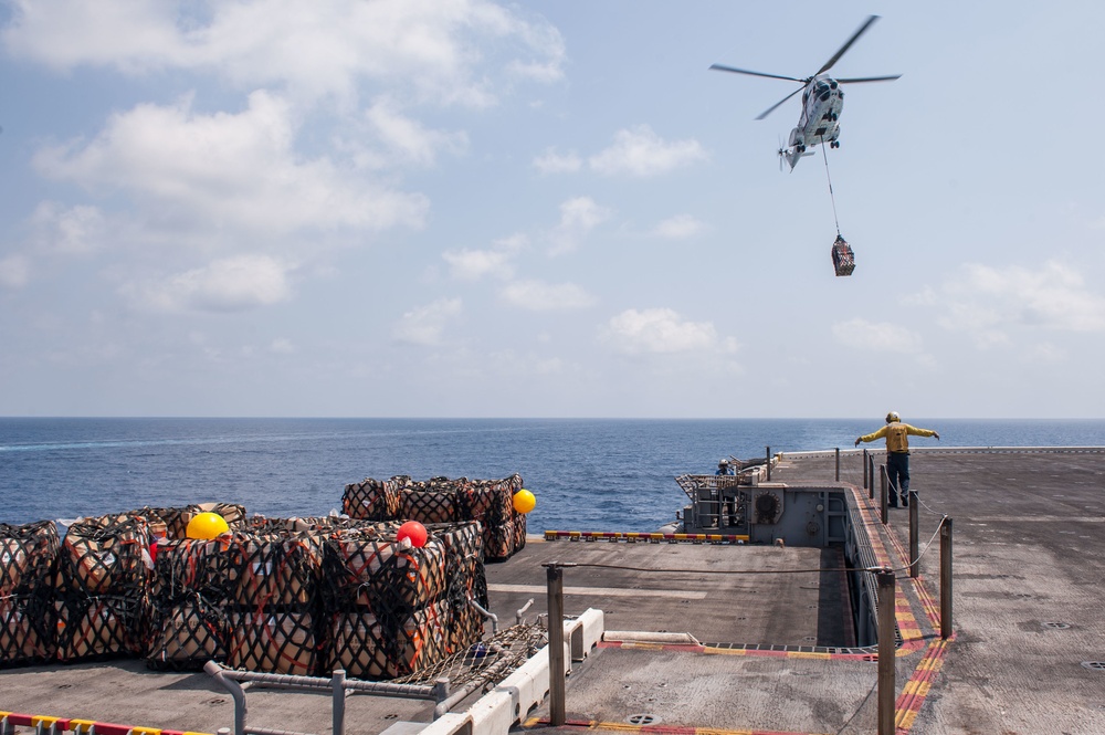 USS America conducts RAS with USNS Patuxent