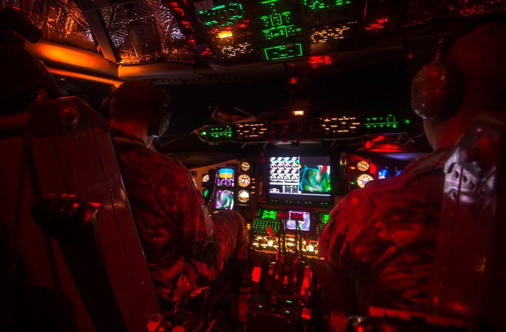 340th EARS refuel E-3s