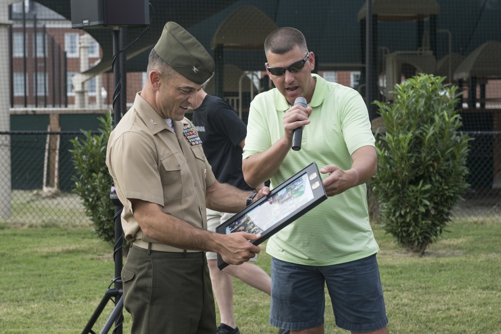 Headquarters and Service Battalion host a social event at Barnett Field