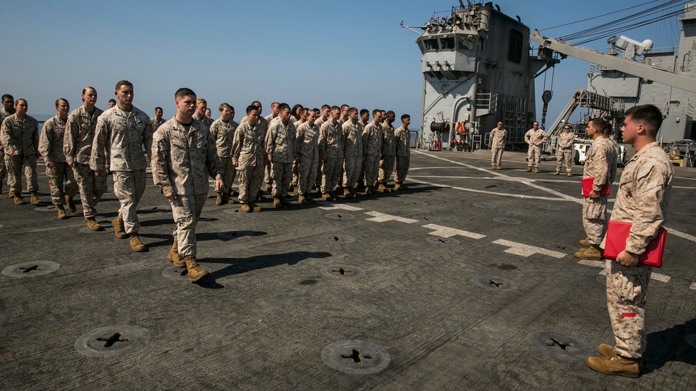 Promotions aboard  USS Pearl Harbor (LSD 52)